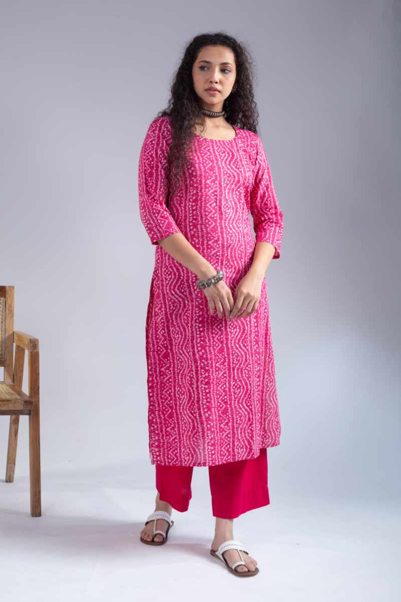 Image for Kusvaa Vcr242 Urice Cotton Straight Fit Kurta Side