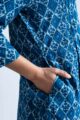 Image for Kusvaa Bpr50 Mythri Cotton Handblock Straight Kurta Closeup 2 New