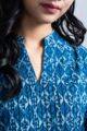 Image for Kusvaa Bpr50 Mythri Cotton Handblock Straight Kurta Closeup New