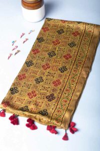Image for Kusvaa Kiadupatta43 Mrinalini Kalamkari Modal Stole Featured