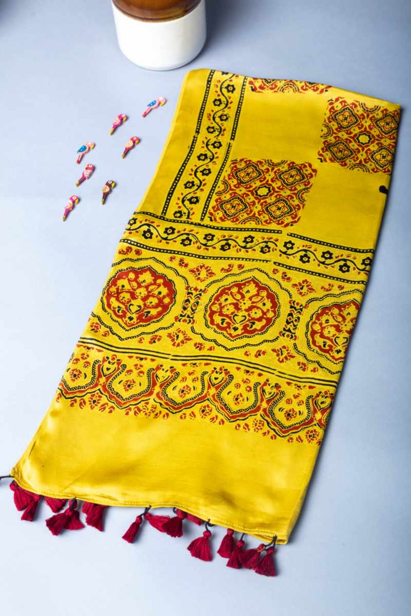 Image for Kusvaa Kiadupatta44 Niesha Kalamkari Modal Stole Featured