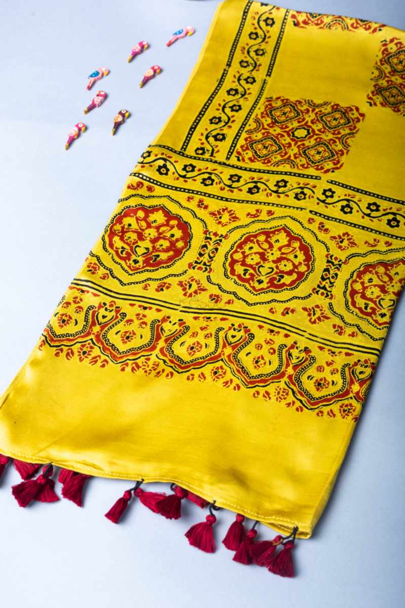 Image for Kusvaa Kiadupatta44 Niesha Kalamkari Modal Stole Side