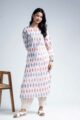 Image for Kusvaa Nekurta18 Ishmita Ikkat Print Straight Fit Kurta Front New