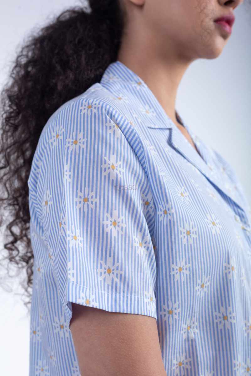 Image for Kusvaa Nekurta30 Saloni Cotton Loungewear Set Closeup