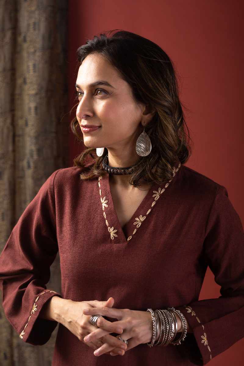 Image for Kusvaa Ws1082 Marelda Straight Fit Kurta Back Latesst
