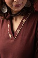 Image for Kusvaa Ws1082 Marelda Straight Fit Kurta Closeup 2 Latest