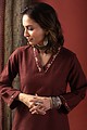 Image for Kusvaa Ws1082 Marelda Straight Fit Kurta Neck Latest