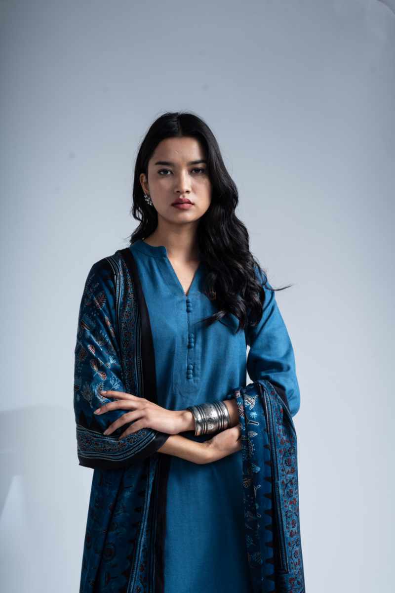 Image for Kusvaa Ws1083 Neema Woolen Kurta With Pant Set Featured