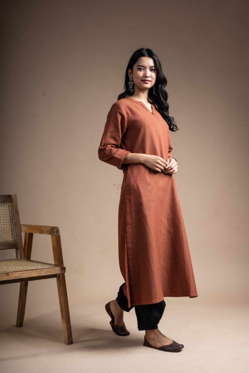 Image for Kusvaa Ws1086 Kiran Woolen Straight Fit Kurta Front
