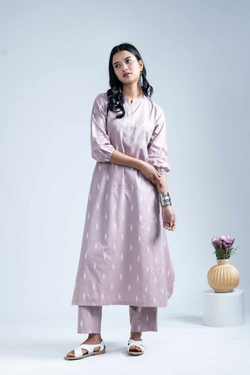 Image for Kusvaa Ws1090 Ekanta South Cotton Kurta Pant Set Side