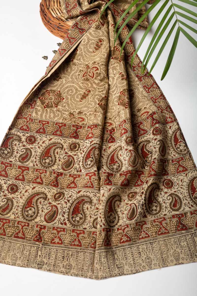 Image for Kusvaa Chdu16 Yana Assam Silk Stole Side