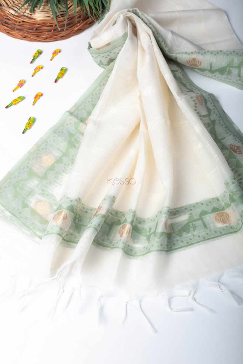 Image for Kusvaa Kudu113 Kahlima Chanderi Dupatta Front