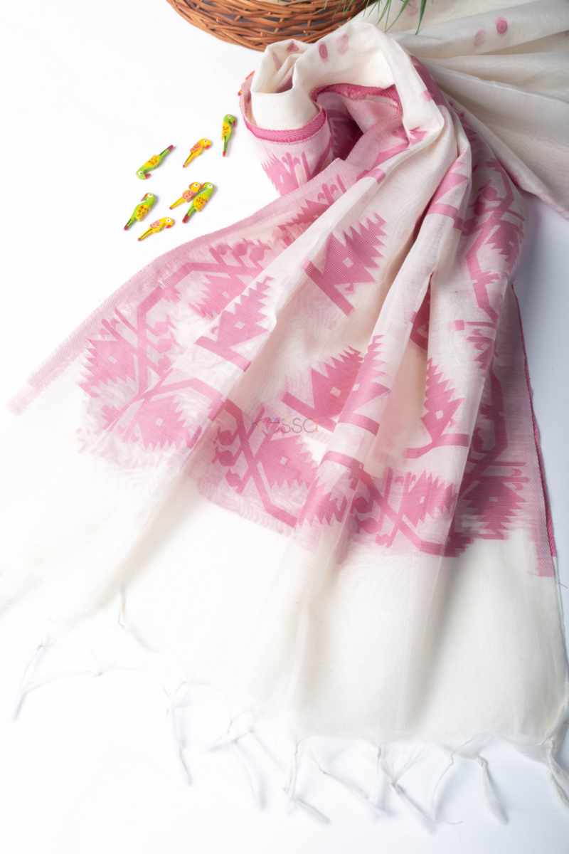 Image for Kusvaa Kudu116 Vani Chanderi Dupatta Side