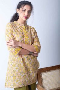 Image for Kusvaa Kusvaavcr03 Guri Cotton Jaal Print Kurta Featured