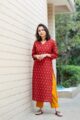 Image for Kusvaa Mbek01 Lavanya Cotton Booti Print Kurta Front