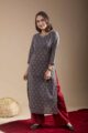 Image for Kusvaa Mbek02 Premala Cotton Bootil Print Kurta Side