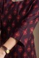 Image for Kusvaa Mbek03 Tanvi Cotton Bootil Print Kurta Closeup 2