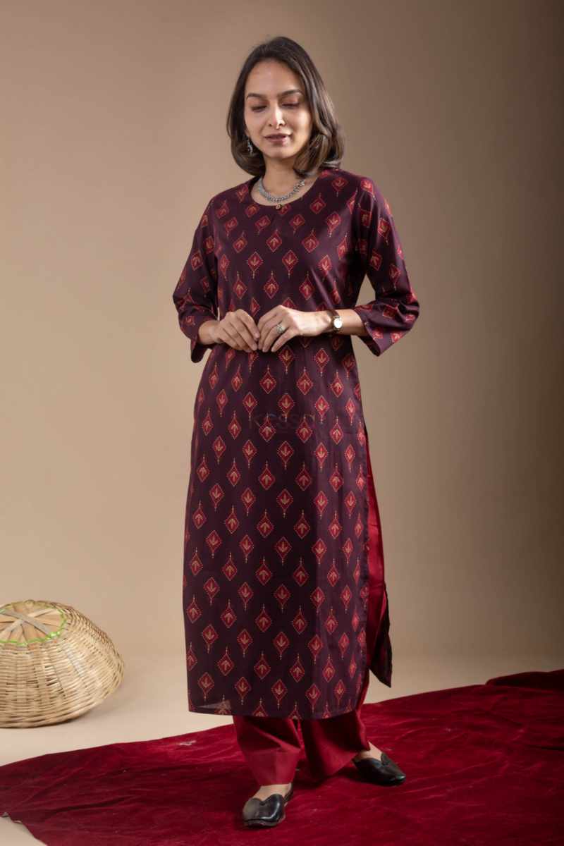 Image for Kusvaa Mbek03 Tanvi Cotton Bootil Print Kurta Featured