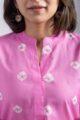 Image for Kusvaa Ne29 Jiya Cotton Bandhini Print Kurta Pant Set Closeup New
