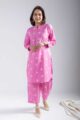 Image for Kusvaa Ne29 Jiya Cotton Bandhini Print Kurta Pant Set Sitting New
