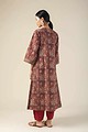 Image for Kusvaa Ne37 Kashiti Cotton Kalamkari Kurta Side New