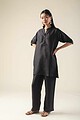 Image for Kusvaa Ne39 Ashita Linen Satin Kurta Pant Set Sitting New