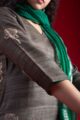 Image for Kusvaa Nekurta20 Chandria Tussar Kurta Pant Set Closeup 2