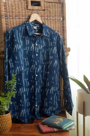 Image for Kusvaa Bpr53 Aahan Handblock Men Full Sleeves Shirt Front