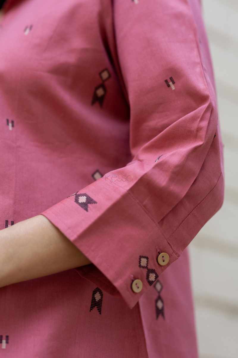 Image for Kusvaa Ws1087 Mahari South Dobby Shirt Closeup