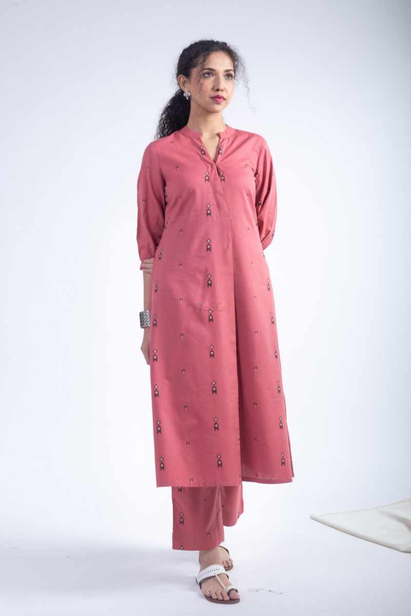 Image for Kusvaa Ws1092 Priyana South Dobby Kurta Palazzo Set Side