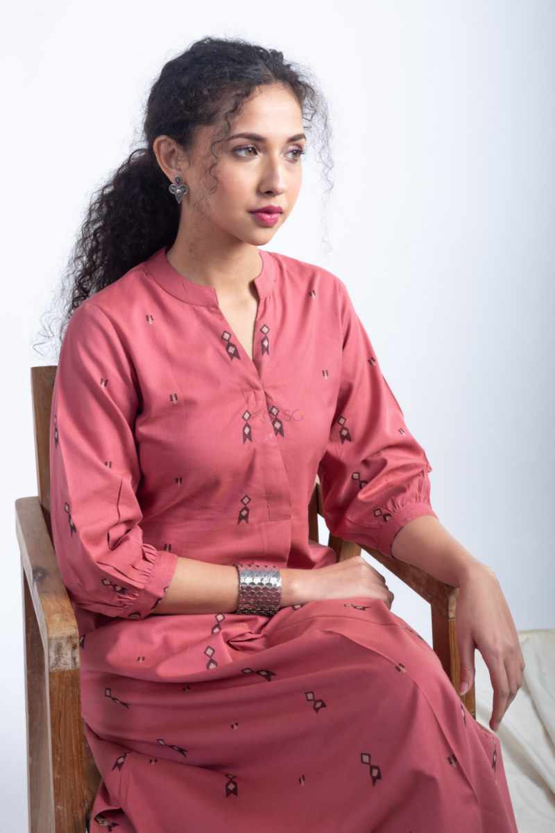 Image for Kusvaa Ws1092 Priyana South Dobby Kurta Palazzo Set Sitting