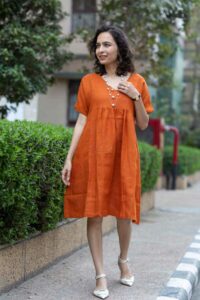 Image for Kusvaa Avdaf242 Hemlata Linen Dress Featured New