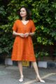 Image for Kusvaa Avdaf242 Hemlata Linen Dress Front New