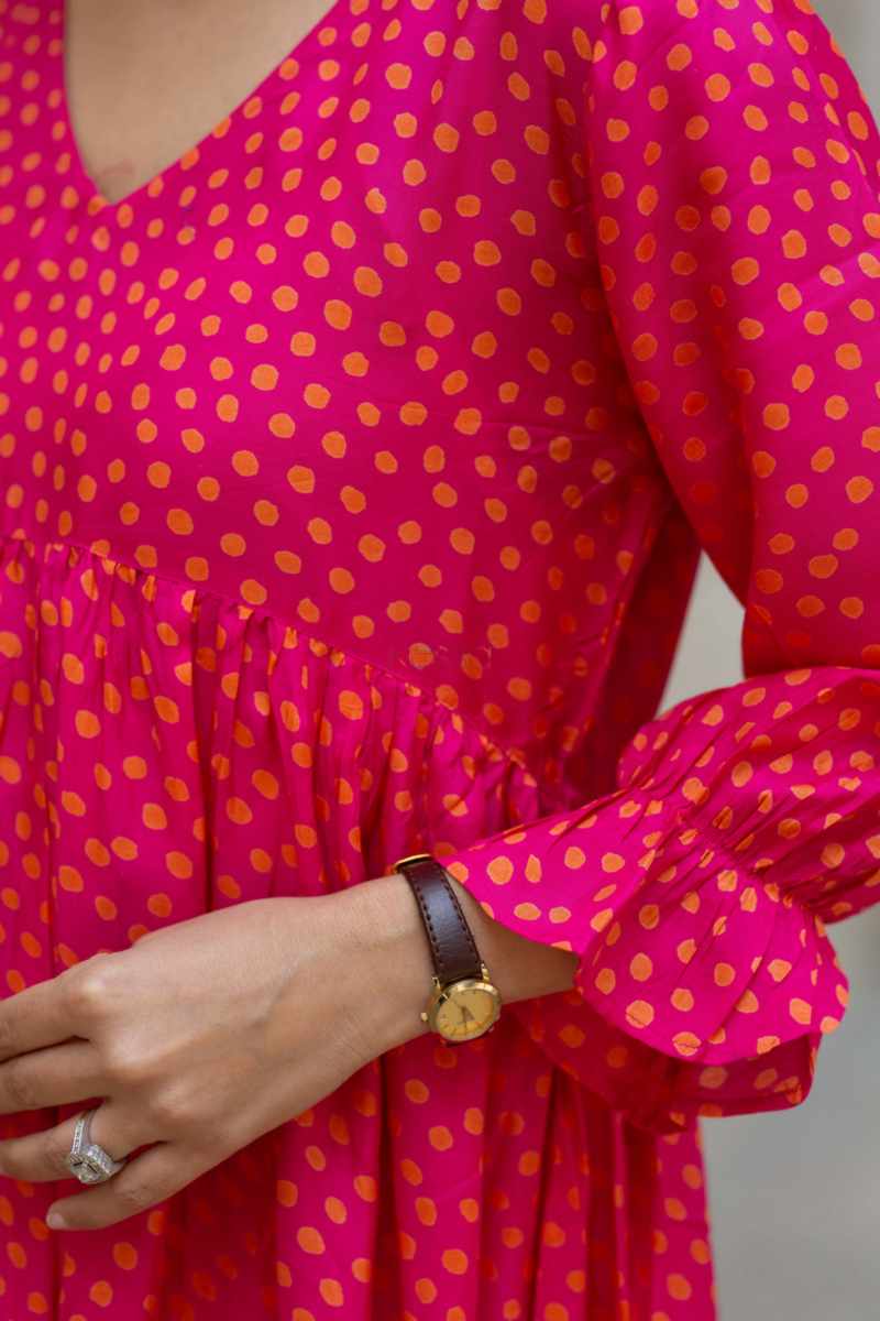 Image for Kusvaa Avdaf253 Aslesha Muslin Dress Closeup 2 New