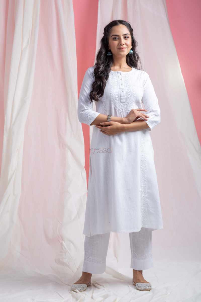 Image for Kusvaa Bpr54 Janiah Cotton Slub Kurta Pant Set Featured
