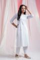 Image for Kusvaa Bpr54 Janiah Cotton Slub Kurta Pant Set Sitting