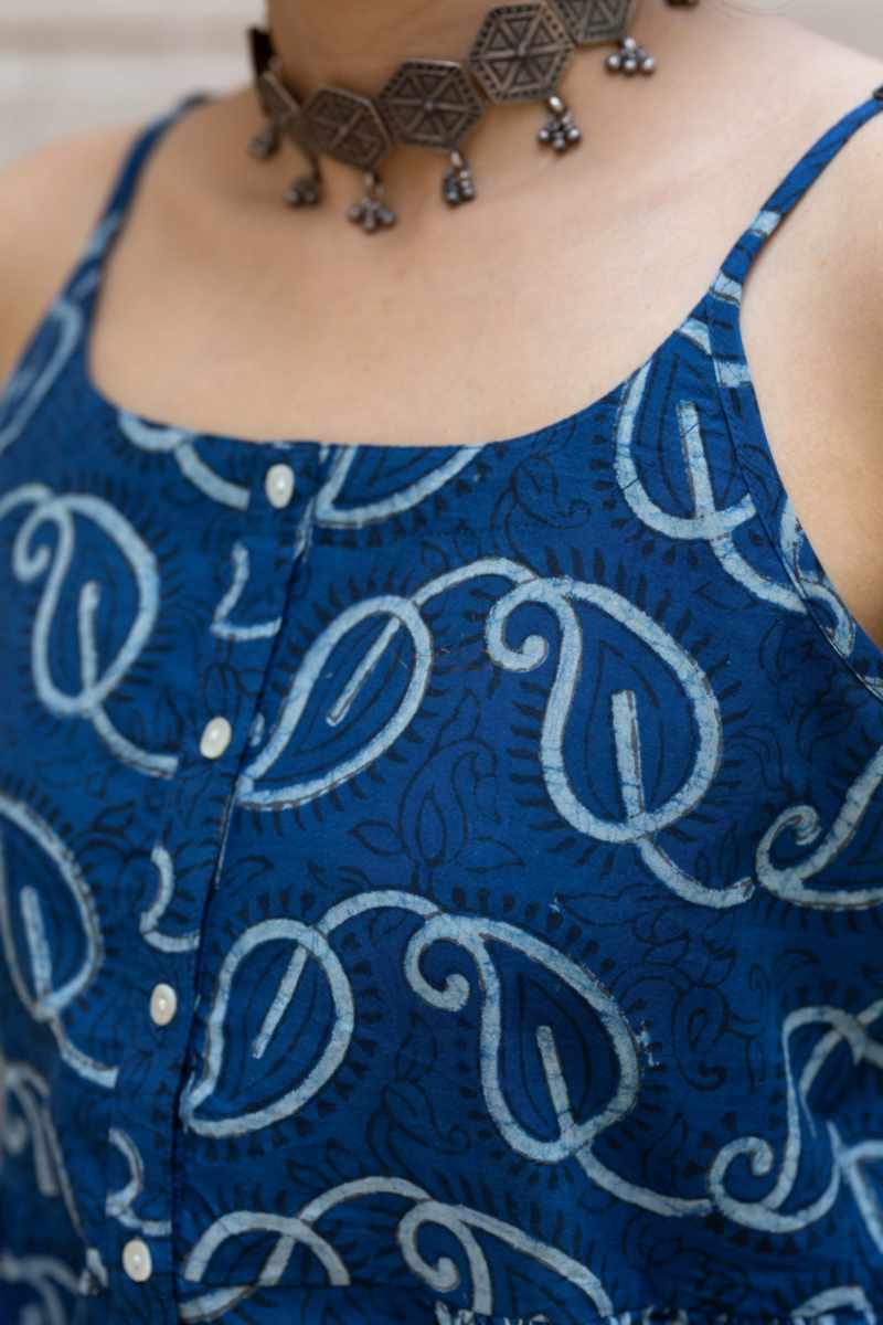 Image for Kusvaa Bpr57 Jerrie Cotton Spaghetti Top Closeup