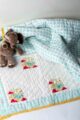 Image for Kusvaa Kaq291 Somdatta Blockprint Mulmul Baby Quilt Closeup