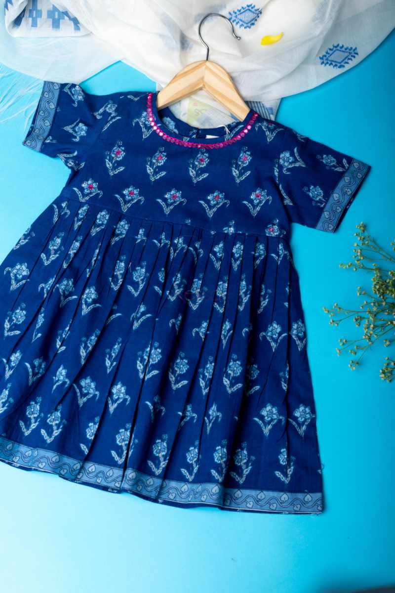 Image for Kusvaa Mbe113 Ishita Cotton Girls Frock Front
