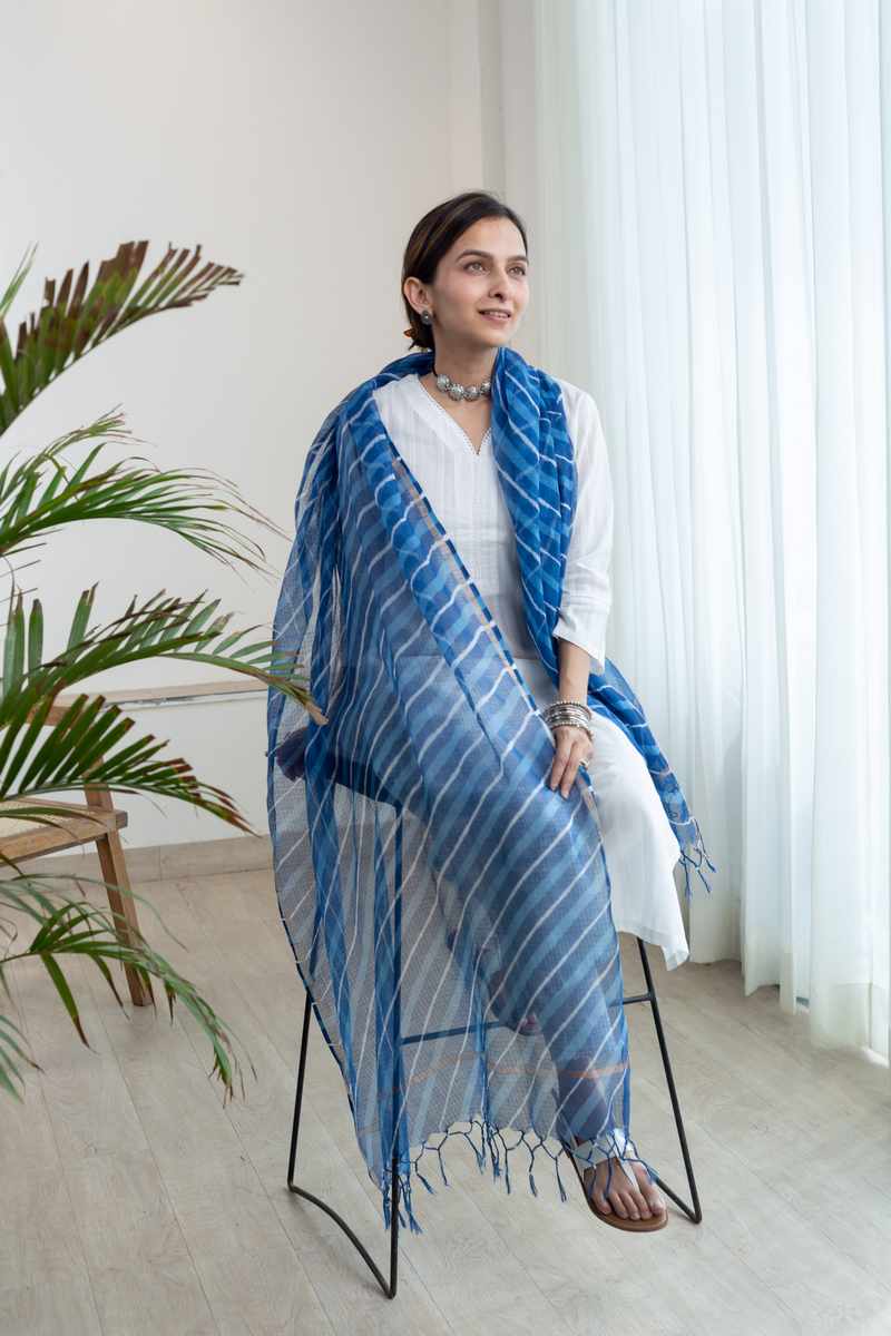 Image for Kusvaa Ne104 Dhara Cotton Straight Fit Kurta Closeup 2 New