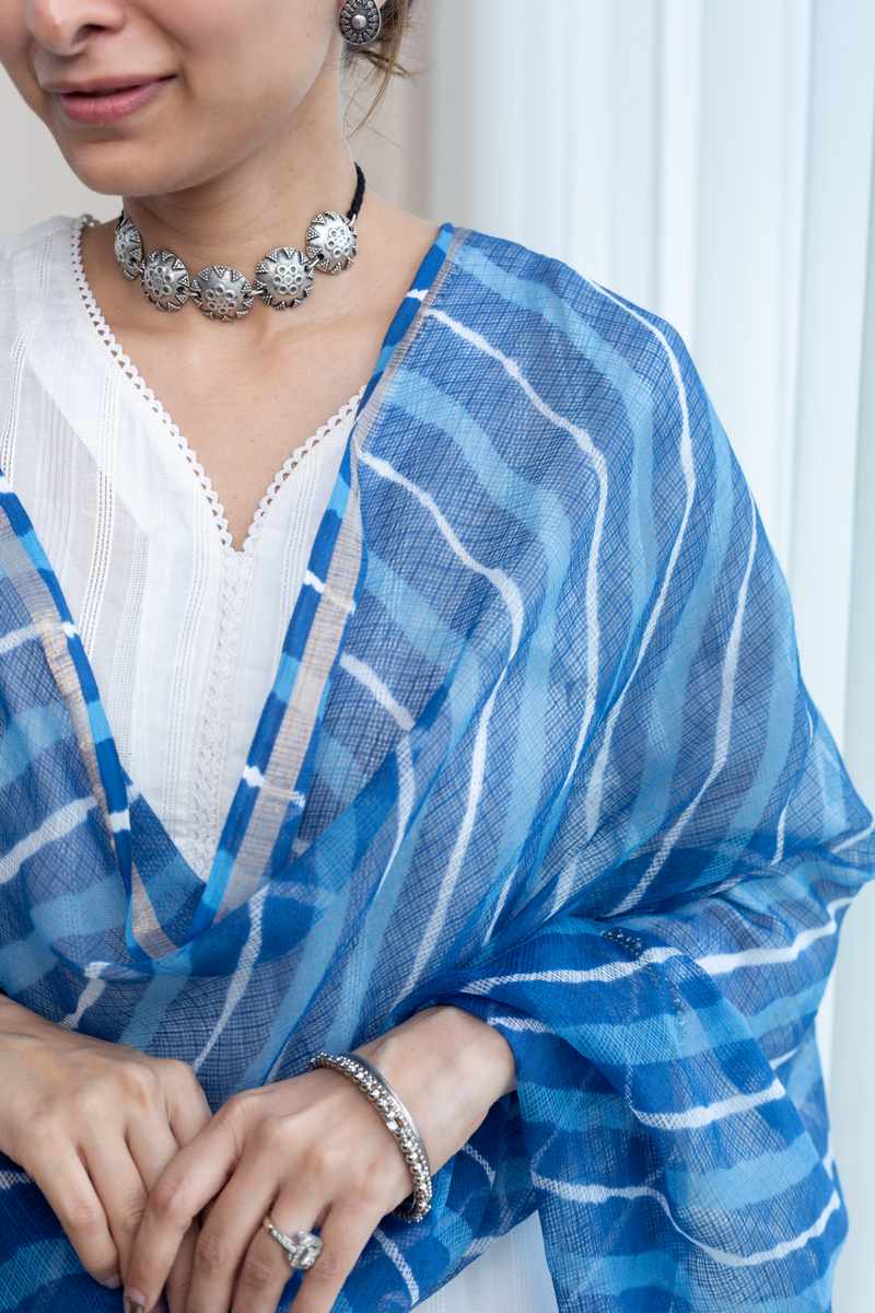 Image for Kusvaa Ne104 Dhara Cotton Straight Fit Kurta Closeup New