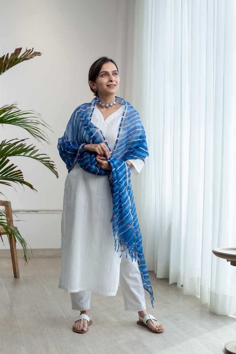 Image for Kusvaa Ne104 Dhara Cotton Straight Fit Kurta Sitting New