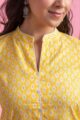 Image for Kusvaa Ne50 Varsha Cotton Straight Fit Kurta Closeup