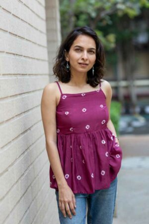 Image for Kusvaa Ws1061 Vibha Muslin Spaghetti Top Featured