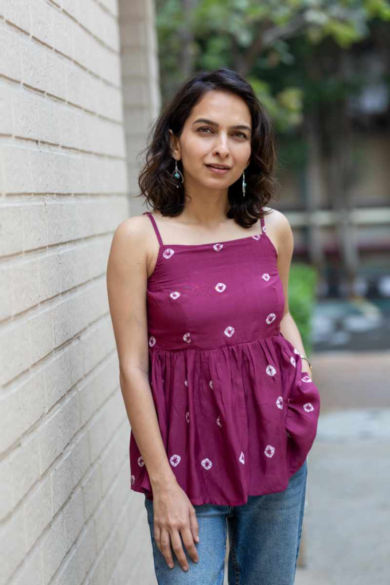 Image for Kusvaa Ws1061 Vibha Muslin Spaghetti Top Featured