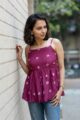 Image for Kusvaa Ws1061 Vibha Muslin Spaghetti Top Front