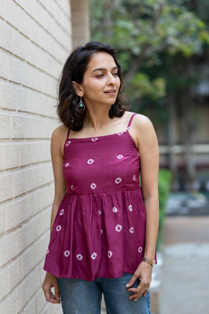 Image for Kusvaa Ws1061 Vibha Muslin Spaghetti Top Side
