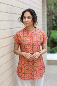 Image for Kusvaa Wsr433 Hetal Cotton Handblock Shirt Featured