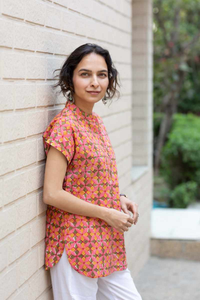 Image for Kusvaa Wsr433 Hetal Cotton Handblock Shirt Front