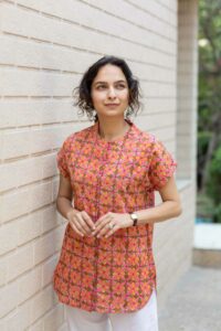Image for Kusvaa Wsr433 Hetal Cotton Handblock Shirt Side